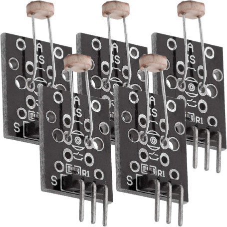 AZDelivery 5 x KY-018 Photo LDR Diode à diodes Photo Résistance Capteur Compatible avec Arduino et Raspberry Pi y Compris Un eBo