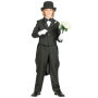 W WIDMANN MILANO Party Fashion - Kit Magicien, Cylindre, Gants et Baguette Magique, White, One Size Enfant Unisexe