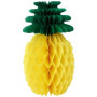 Happium Ananas Lot de 3 décorations en nid d'abeille en papier de 14 pouces Décorations en boule de papier d'ananas pour fête à 