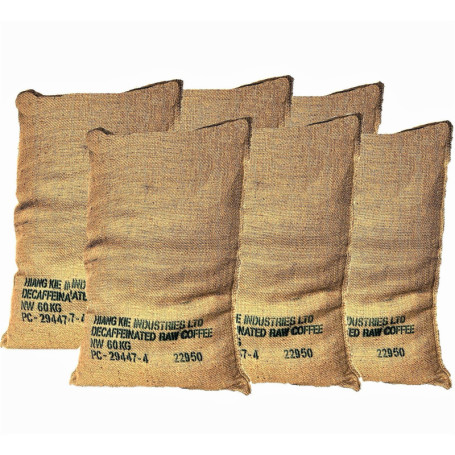 Grands sacs en jute de café recyclé -Paquet de 6 unités de 70X100 60Kg - Idéal pour jardín- hivernage -cuisine - Toile de jute é