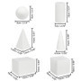 BELLE VOUS Solide Géométrique en Mousse 3D (Lot de 6) - Solide Géométrique - Forme en Polystyrene pour Jeux Educatif Enfants - F