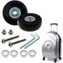 Valise Roues Remplacement, Ensemble de 4 Valise faciles à Roues essieux Deluxe réparation OD 45 mm en Caoutchouc en métal