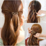 Pinces à Cheveux en Métal Géométrique Barretes à Cheveux Feuille Plume Cercle Triangle Infini Lune Forme Épingles à Cheveux pour