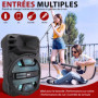 Pyle Système d’Enceinte Bluetooth Puissante Portable 30,48 cm- 800 Watts-Haut-Parleur de Karaoké-Entrées USB/FM/Bluetooth/Aux/Mi