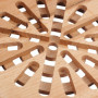Creative Home Dessous de Plat Bois Rond | 19,5 x 19,5 x 1,5 cm | Protecteur de Table, Surface et Comptoir | Bois de Hêtre Nature