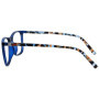 OPULIZE Arc Lunettes de Lecture Monture Carrées Minces Élégantes Charnières à Ressort Anti-Rayures Bleu Branches à Motif Hommes 
