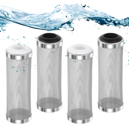 Heqishun 4 Pièces 16mm Garde de Filtre d'Aquarium, Garde de Protecteur de Filtre de Maille d'Aquarium, Protection du Filtre en A