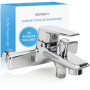 Bächlein Mitigeur Universel de Baignoire Chromé - Set Complet de Mitigeur de Baignoire avec Tous les Accessoires, Mitigeur Monoc