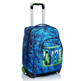 Seven Sac à Dos à Roulettes, Crew, Sac à Livres à Roulettes, 2 En 1, Sac à Dos + Trolley, Filles et Garçons, pour L'École, le Sp