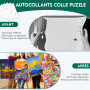 Nariolar Colle pour Puzzle, 16 Feuilles de Colle, Conservation de 2x1000 Pièces de Puzzle, Résolution Facile du Stockage des Puz