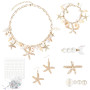 Beipegin Accessoires de Deguisement Sirene Femme Fille,Collier Coquillage Bracelet Coquillage Étoile de Mer Pince à Cheveux Pail