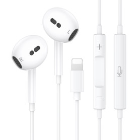 Écouteurs Filaires iPhone [Certifiés MFi] Écouteurs Intra-Auriculaires avec Micro et Contrôle du Volume, Casque Antibruit Stéréo
