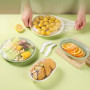 Lot de 100 pochettes de protection alimentaire réutilisables en plastique transparent avec élastique pour le stockage des alimen
