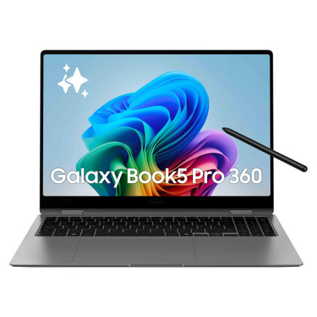 Samsung Galaxy Book5 Pro 360 16", Copilot+ PC, Ordinateur Portable avec IA, Processeur Intel Core Ultra 7, Mémoire 16 Go RAM, St