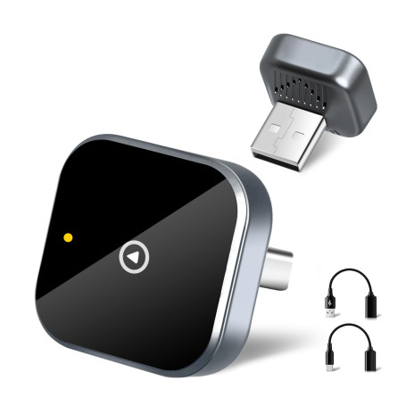 Adaptateur CarPlay sans Fil 2-en-1 & Android Auto, Mise à Niveau 2025 - Convertisseur USB pour Voiture, Plug & Play, Connexion A