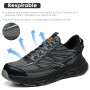 RUGNOR Chaussures de Sécurité Hommes Femmes Légère Basket de Securite Confortable Antidérapante Respirante Chaussure de Travail 