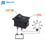 Senven 20Pcs Interrupteur à bascule, interrupteur à bascule mini AC, 2 broches 6A / 250V, 10A / 125V ON/OFF, pour automobile, ma