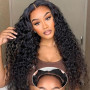 Junemet 20 Pouces 9x6 HD Lace Perruque Femme Naturelle Bouclée Brésilien Glueless Wig Human Hair Deep Wave Perruque Sans Colle C
