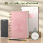 Smarpau Carnet A5, carnet à spirale à couverture rigide avec stylo, journal avec papier épais 100 g/m² à l'encre, bloc-notes pou