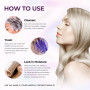 Karseell Masque Cheveux Violet et Huile Cheveux, Répare Neutralise Les Reflets Jaunes pour Cheveux Blonds, Platine, Blancs Ou Gr