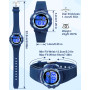 Ayybboo Montre Enfant Numérique Garçon Fille,Montres Digitale Sport avec LED 7 Couleurs Lumineuse,Étanche 30M,Alarme,Chronomètre