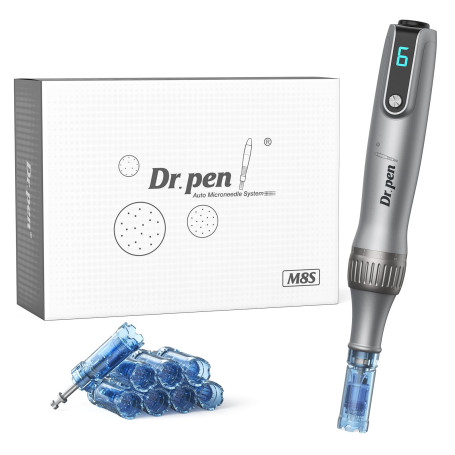 Dr. Pen M8S Microneedling Pen, Original Dr Pen Machine Électrique Microneedling Kit Professionnel Stylos Microneedle pour Visage