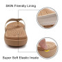 jiajiale Tongs Femme Mode Orthopédique Cuir Confortable Soutien Voûte Plantaire Tongue Legere Yoga Mat été Plage Piscine Flip Fl