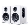 Sanyun SW208 Lot de 2 enceintes d'étagère Bluetooth actives 3" - 60 W - DAC 24 bits intégré - Son 3D Surround dynamique - Monite