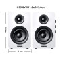Sanyun SW208 Lot de 2 enceintes d'étagère Bluetooth actives 3" - 60 W - DAC 24 bits intégré - Son 3D Surround dynamique - Monite
