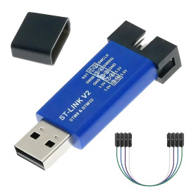 ST-Link V2 Mini Programmateur et Débogueur pour STM8 / STM32 avec Boîtier Aluminium – Compatible Arduino – Interface USB 2.0 – B