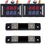 Greluma 2 Pièces Voltmètre ampèremètre numérique 0,28", DC 0-100V, 50A, double affichage LED rouge et bleu, testeur 2 en 1 avec 