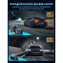 Alltotive Caméra embarquée 4K avant et arrière 2,5 K, GPS WiFi 5G, double caméra de voiture avec carte SD 128 Go, écran IPS de 3