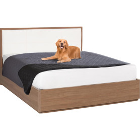 Nizirioo Couverture Imperméable pour Chien et Animaux, 130 x 200 cm, Anti-Urine pour Grands et Petits Chiens (Gris Foncé)