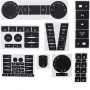 Beekeg Kit de réparation de bouton usé auto autocollant noir mat compatible avec/compatible avec/pour VW Volkswagen Touareg 2004