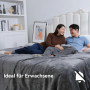 GBYcLyw Couverture imperméable Queen Size 200 x 230 cm, pour couples adultes, matelas imperméable réversible grande taille pour 