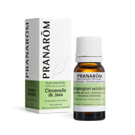 PRANARÔM - Huile Essentielle de Citronnelle de Java Partie Aérienne - Anti-moustiques - 100% Pure Et Naturelle - HECT - 10 ml