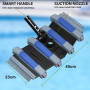 POOLAZA Aspirateur de piscine, aspirateur de piscine pondéré avec raccord de tuyau pivotant de 1-1/2", brosse pour sols et latér