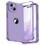 ORETECH Coque pour iPhone 15 Plus + 2 Pièces Verre Trempé Protection écran, Antichoc Souple Silicone TPU Arrière Rigide PC Avant