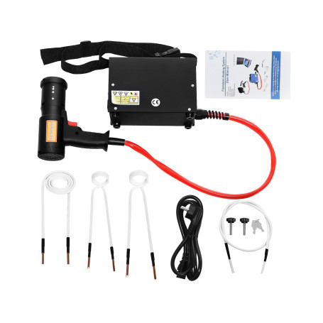 Appareil de chauffage par induction magnétique 1500W 750°C avec 4 bobines d'induction 20/25/30mm Chauffe-induction flexible pour