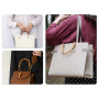 Abiyou 8 Pièces Poignée de Sac en Bambou, Poignée Bambou pour Sac, Poignée de Sac à Main en Forme de U, Anses pour Sac à Mains, 