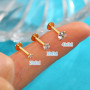Chriscoco 16G 12Pcs Piercing Nez Acier Chirurgical Piercing Nez Oreile Labret Helix Cartilage Tragus Piercing 6/8mm pour Femmes 