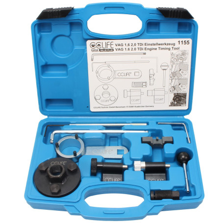 CCLIFE Outil de réglage du moteur - Outil de blocage du temps de commande - Compatible avec VAG VW Audi 1.6 2.0 TDI CR