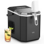 WIE Machine à Glaçons 12kg/24h - Silencieuse, Autonettoyante et Portable Avec Pelle à Glaçons - Pour Maison, Cuisine, Camping