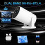 Mini Projecteur 4K Videoprojecteur Portable Projecteur Video WiFi 6 BT 5.4 Android 11 Retroprojecteur 1080P Full HD Supporté pou