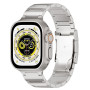 LDFAS Compatible avec Apple Watch Ultra 2 Band 49 mm Bracelet de montre en métal titane avec fermoir à double bouton pour iWatch