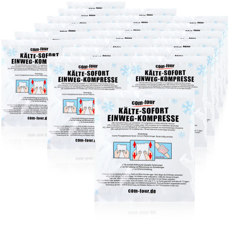 COM-FOUR® 20x compresse froide immédiate jetable, compresse froide pour un refroidissement immédiat et pour les premiers soins, 