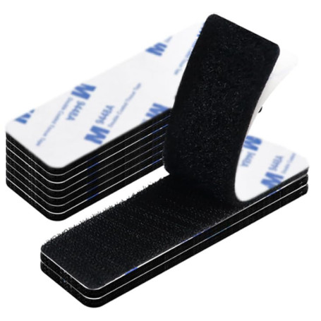Redamancy 10 Pièces Scratch Autocollant Double Face, Ruban Adhésif Double Face, Bande Agrippantes Adhésives Extra Fort Rectangle