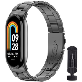 BANGTING Bracelets Acier Compatible avec Xiaomi Mi Band 10/9/8, Bracelet Metal de Remplacement pour Mi Band 10/9/8