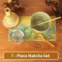 7 pièces Kit matcha,un fouet à matcha,une passoire à thé matcha, un bol à matcha, un fouet à thé, un torchon et une cuillère à m
