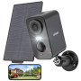 ieGeek 2K Camera Surveillance WiFi Exterieure sans Fil Solaire, Caméra Batterie, Vision Nocturne Couleur, AI & PIR Détection Mou